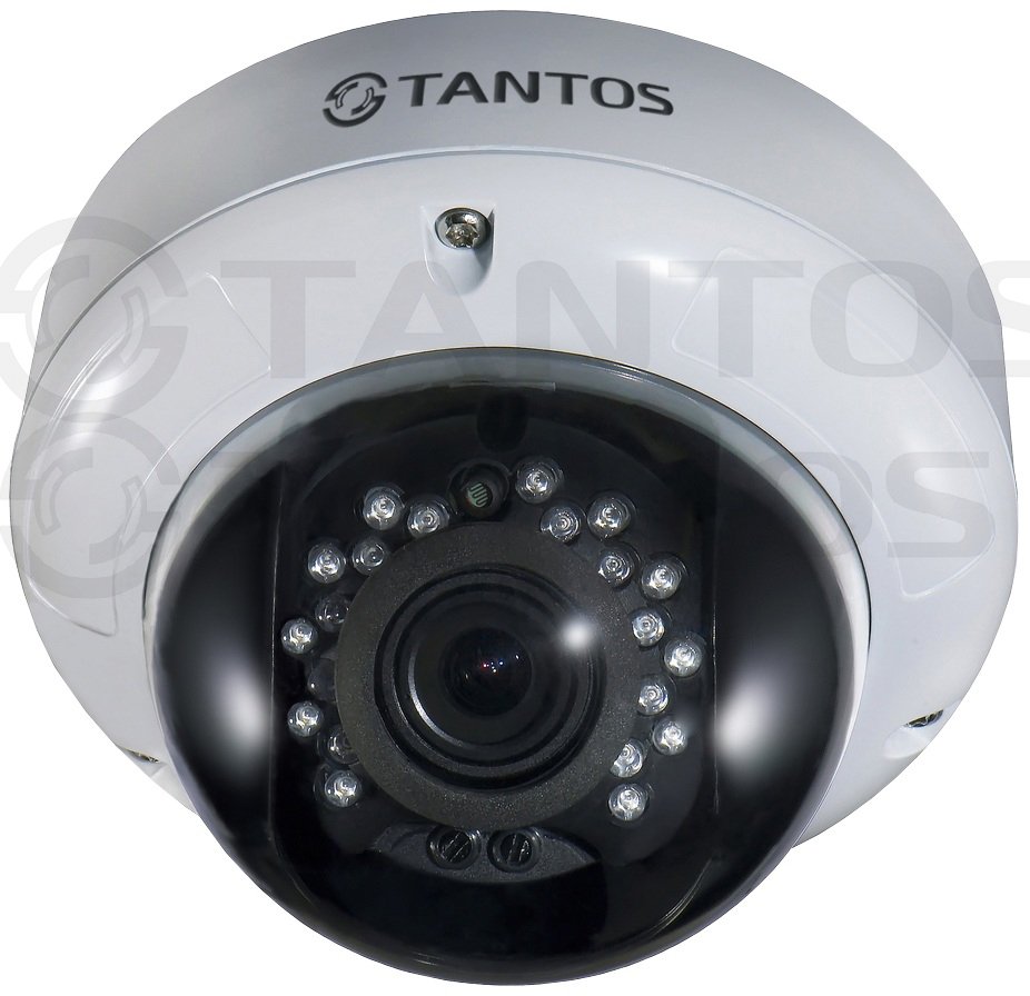 Tantos TSc-DVi1080pHDv (2.8-12) 2Mp Купольная видеокамера, UVC (4в1), антивандальная, 1/2.9" Sony Exmor Progressive CMOS Sensor, 1920х1080, 0.01лк(цвет)/0.001лк(ч/б), 0лк с ИК, "день/ночь", мех. ИК-фильтр