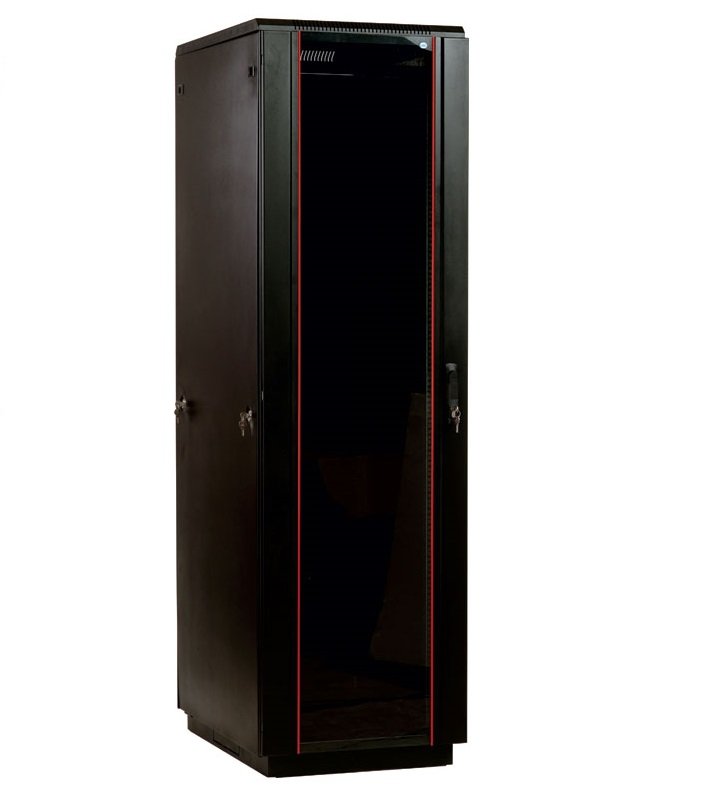 ЦМО ШТК-М-42.6.8-1ААА-9005 Шкаф телекоммуникационный напольный 42U (600x800), дверь стекло, черный