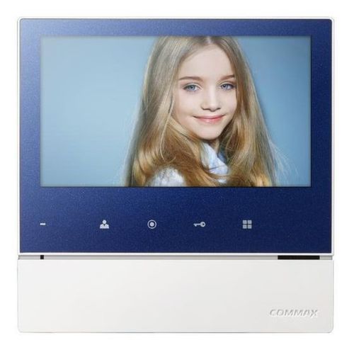 COMMAX CDV-70H2 (Синий) Монитор цветного видеодомофона, 7.0", TFT LCD, PAL/NTSC, без трубки (Hands Free), подключение 2х вызывных блоков и трубки DP-4VHP, вызов и связь "трубка-монитор", накладное исполнение, AC 110-240В