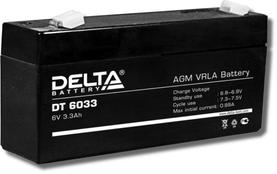 Аккумулятор DT6033, 6В, 3.3А/ч