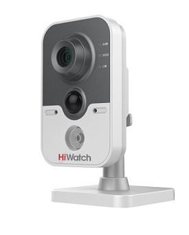 HiWatch DS-I114W (4) 1Мп внутренняя IP-видеокамера c ИК-подсветкой до 10м и Wi-Fi 1/4'' CMOS матрица; объектив 4.0 мм; угол обзора 69°