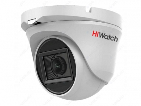 HiWatch DS-T803 (3.6) 8Mp Уличная видеокамера, 1/2&quot; CMOS, 79°, 3840х2160@12.5к/с, 2560x1440/1920x1080@25к/с, ИК-фильтр, 0.01 Лк@F1.2, OSD/DWDR/BLC/DNR/HLC/EXIR Smart ИК, видеовыход: 1хHD-TVI/AHD/CVI/CVBS, EXIR-подсветка до 30м, DC12V±25%, 2.9Вт, -40 до +6