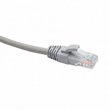 RJ45-RJ45 U/UTP Cat.5e PVC нг(А)-LS (DR-180002), Патч-корд (коммутационный шнур), 0.2м, серый