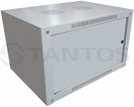 Tantos TSn - 6U600W Настенный телекоммуникационные шкаф высотой 6U для установки в него телекоммуникационного 19&quot; оборудования. Дверь металл. Размеры: В:368xШ:600xГ:600 мм