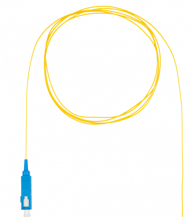 Шнур оптический монтажный (пигтейл), SC, OS2, нг(А)-HF, желтый, 1,5 м