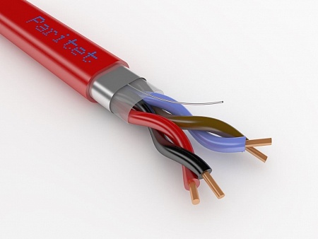 Паритет КСВЭВнг(А)-LS 2х2х0.8 Кабель сигнальный с пониженным дымо- и газовыделением экранированный, красный